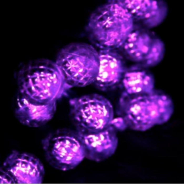 Seasonal Source 34612R-B G12 Purple LED String Lights, 4" Spacing