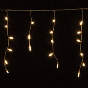 Seasonal Source - 70 Warm White LED Icicle Lights, White Wire -  - Standard Strands  - Big Frog Supply