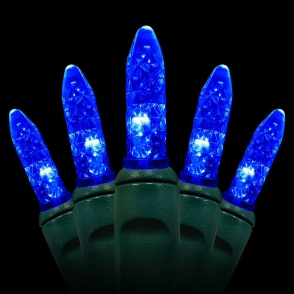 Seasonal Source 41611R-B M5 Blue LED Holiday Lights, 4" Spacing - Atlantic Lighting