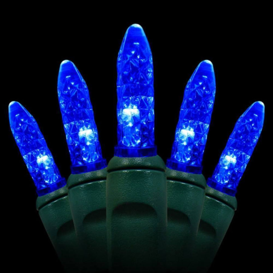 Seasonal Source 41611R-B M5 Blue LED Holiday Lights, 4" Spacing - Atlantic Lighting