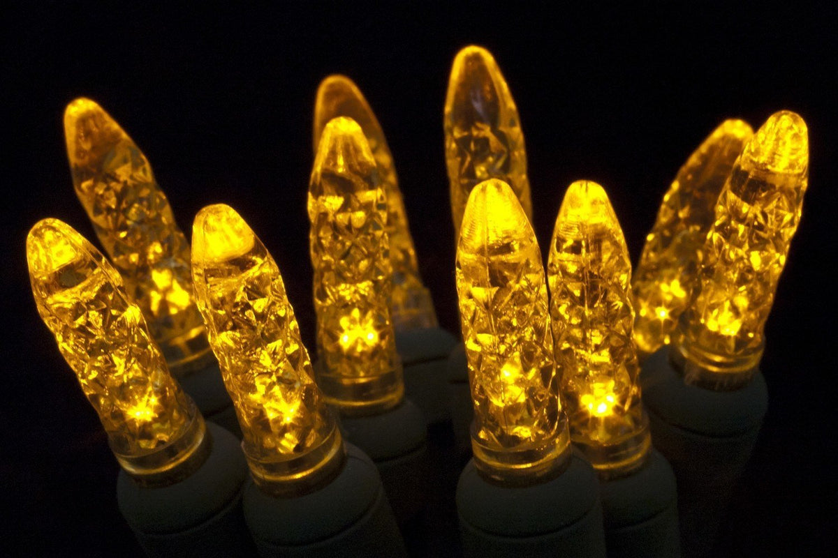 Seasonal Source 41604R-B M5 Gold LED Holiday Lights, 4" Spacing - Atlantic Lighting