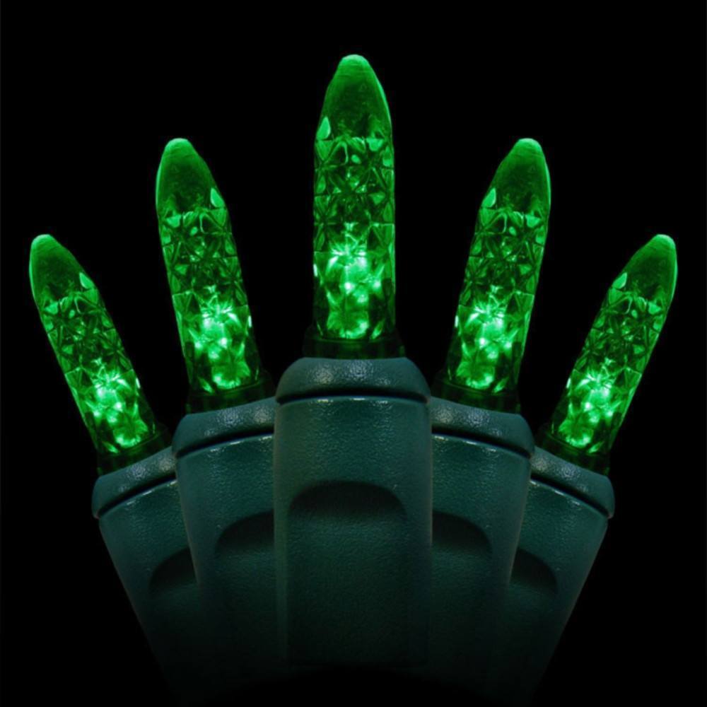 Seasonal Source 41614R-B M5 Green LED Holiday Lights, 4" Spacing - Atlantic Lighting
