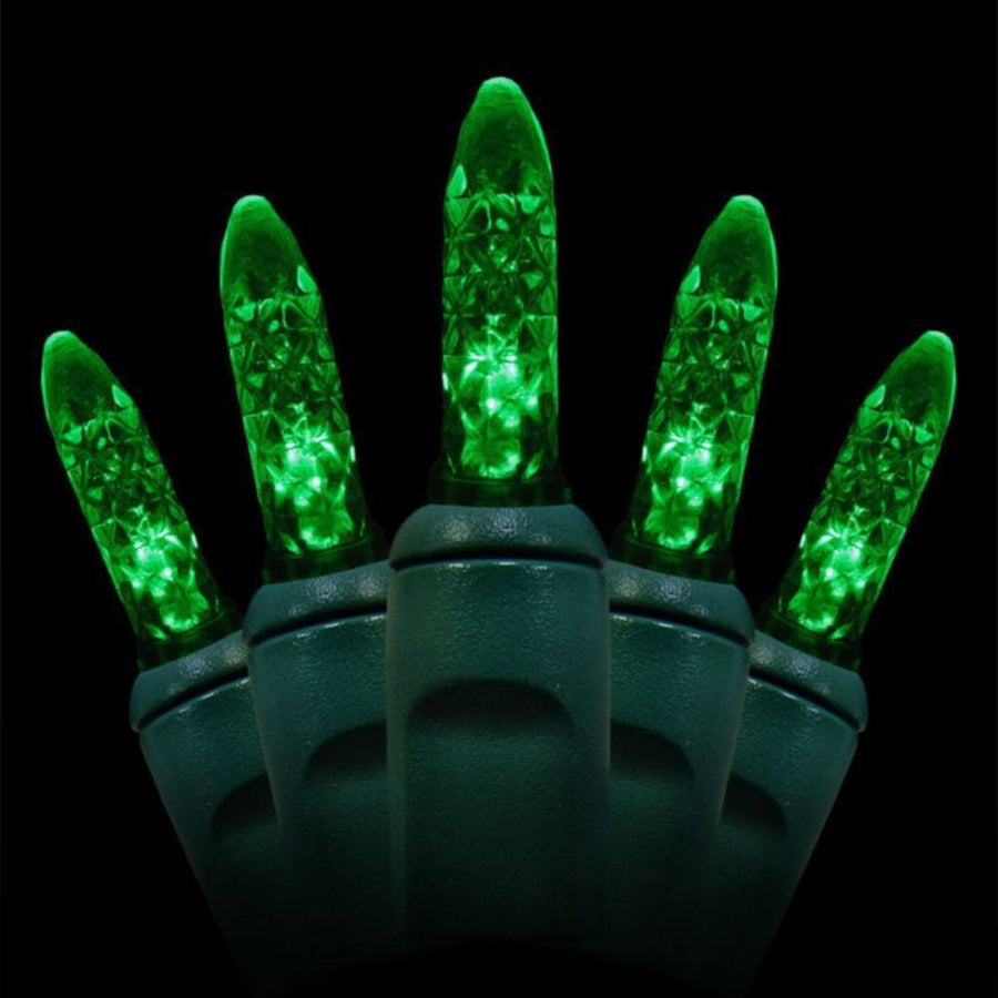 Seasonal Source 41614R-B 5MM 7OL GREEN M5 Green LED Holiday Lights, 4" Spacing - Atlantic Lighting