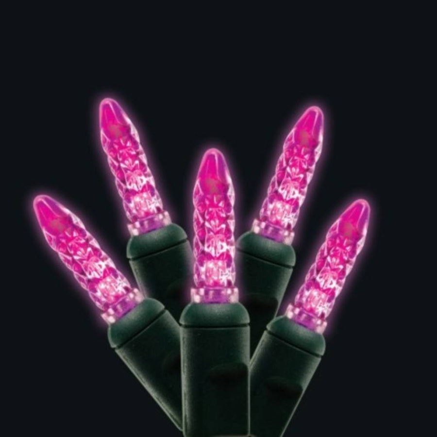 Seasonal Source 41661R-B M5 Pink LED Holiday Lights, 4" Spacing - Atlantic Lighting