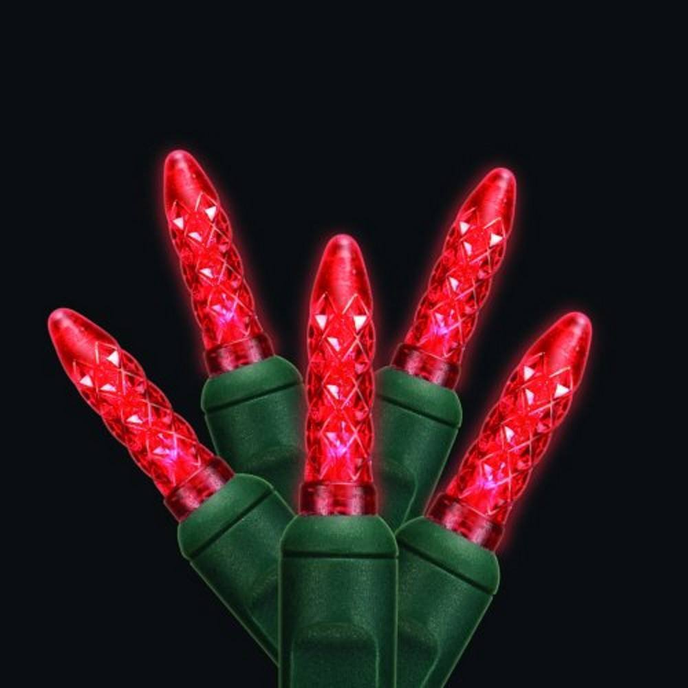 Seasonal Source 41602R-B M5 Red LED Holiday Lights, 4" Spacing - Atlantic Lighting