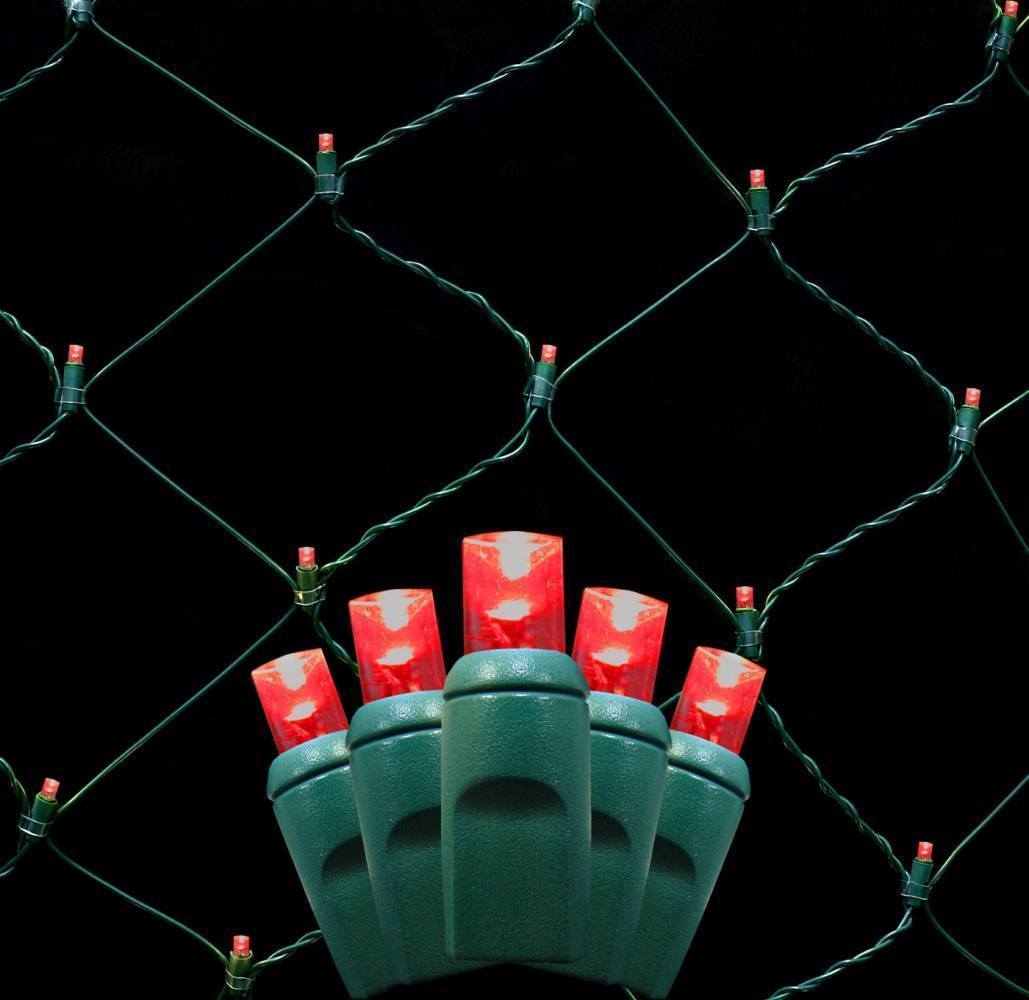 Seasonal Source LEDNET-RED LED 4 x 6 ft Red Net Lighting - Atlantic Lighting
