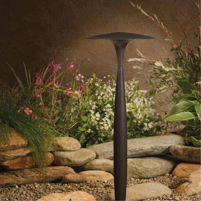 Kichler LED Broad Roof Path Light, Architectural Bronze, Updated LED Lamp Style