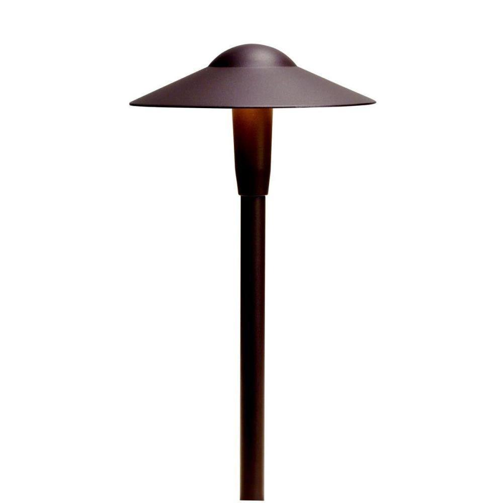 Kichler 15811AZT30R LED Dome Path Light with Short Stem, Architectural Bronze, Updated LED Lamp Style - Atlantic Lighting