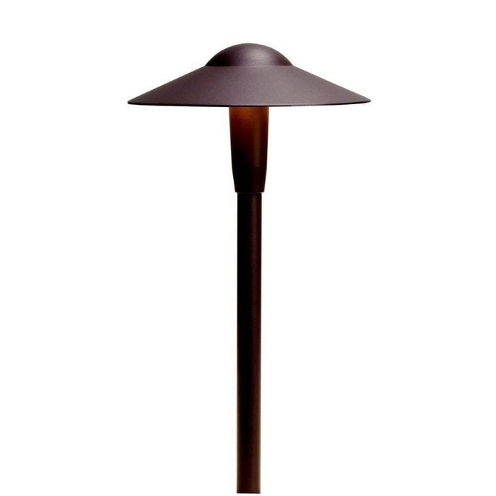 Kichler LED Dome Path Light with Short Stem, Architectural Bronze, Updated LED Lamp Style
