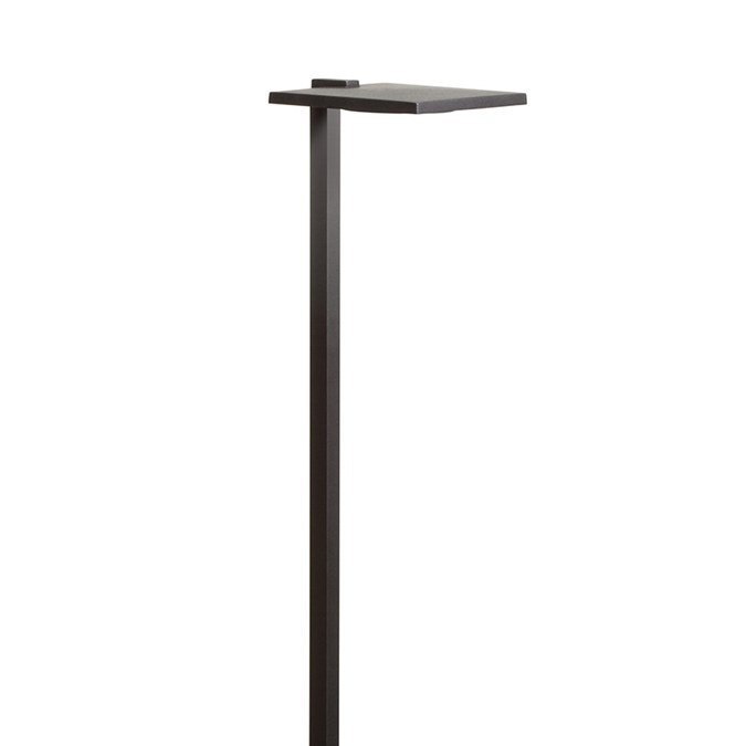 Kichler LED Shallow Shade Large Path Light, Textured Black, Updated LED Lamp Style