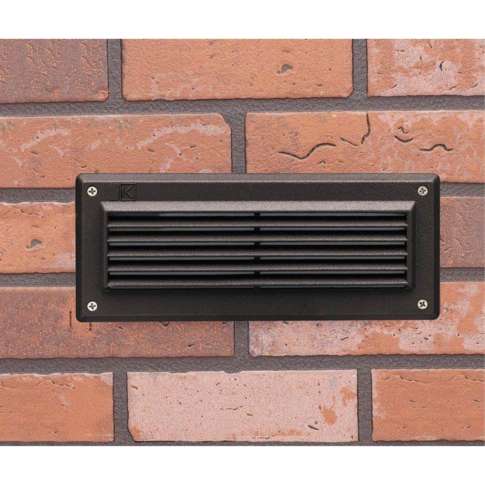 Kichler 15773AZT30R Louvered LED 2 Watt Deck Brick Light, Architectural Bronze, Updated LED Lamp Style - Atlantic Lighting