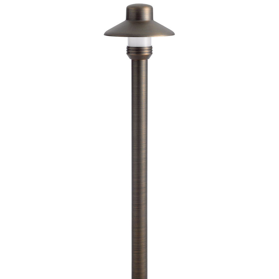 Kichler 15506CBR 12V Brass 3" Dome Small Hat Path Light CBR - Atlantic Lighting