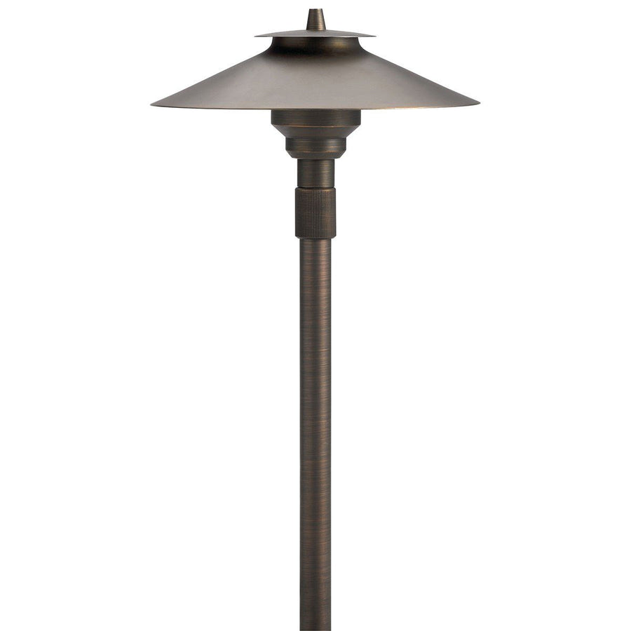 Kichler 15503CBR 12V Brass 30" Large Adjustable Height Path Light CBR - Atlantic Lighting