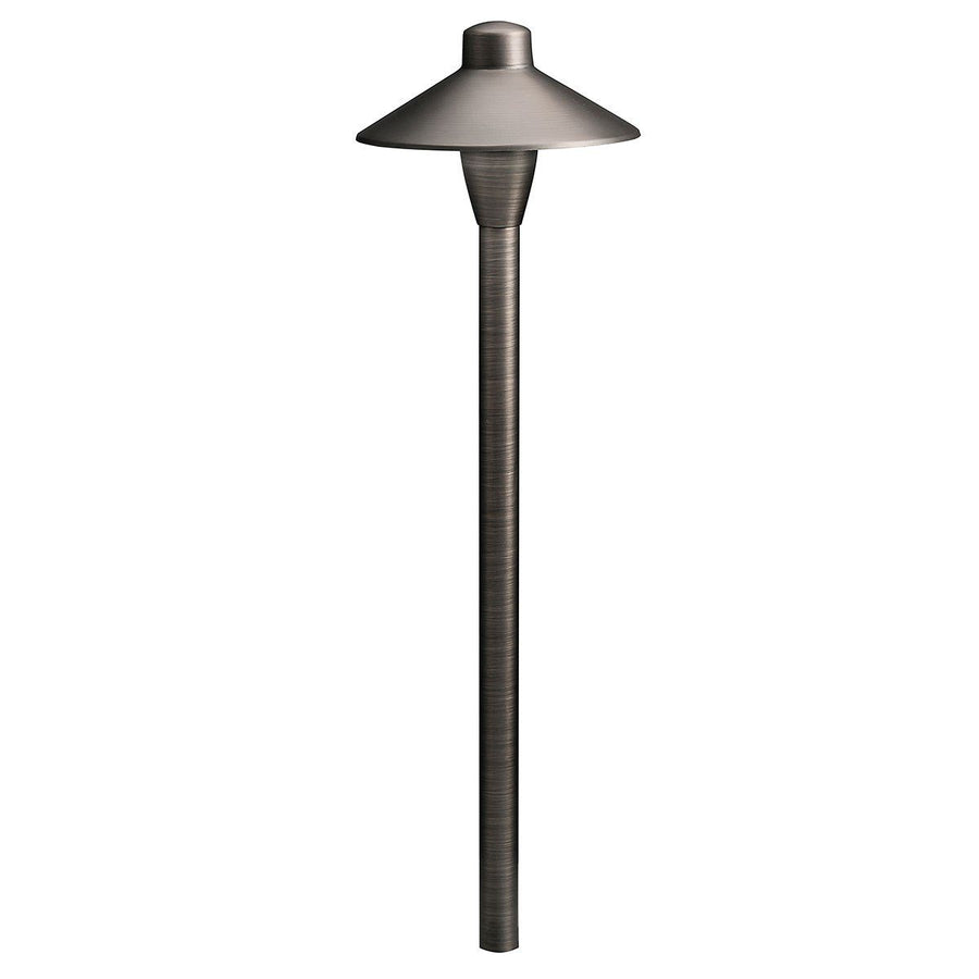 Kichler 15478CBR 12V Brass 6.75" Path Light CBR - Atlantic Lighting