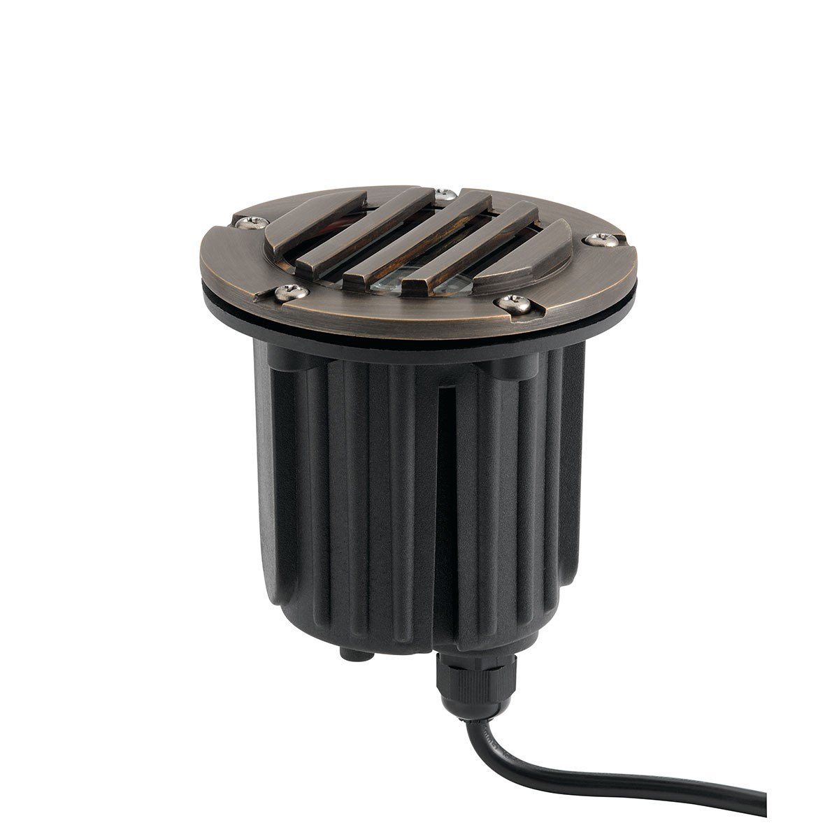 Kichler 15497CBR 12V Brass Rock Guard In Ground CBR - Atlantic Lighting