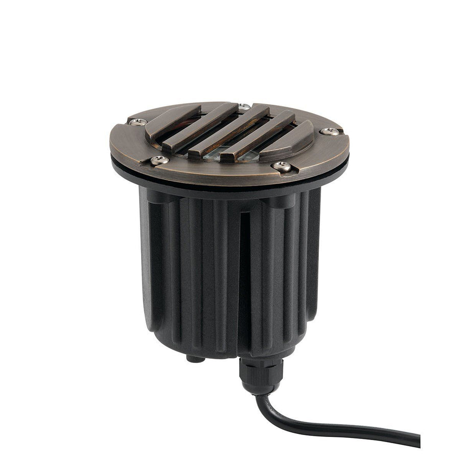 Kichler 15497CBR 12V Brass Rock Guard In Ground CBR - Atlantic Lighting