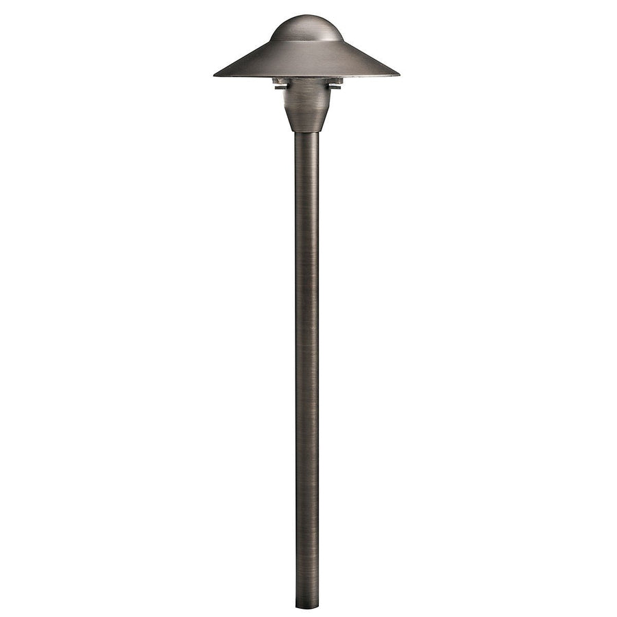 Kichler 15470CBR 12V Cast Brass 6" Dome Path Light CBR - Atlantic Lighting
