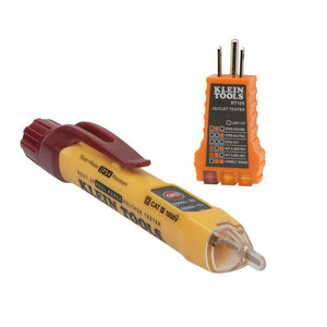 Klein Tools NCVT2PKIT Dual Range Non-Contact Voltage Tester with Receptacle Tester