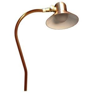 Unique Lighting Systems - Canterbury 12V Copper Path Light with Articulating Shroud, No Lamp