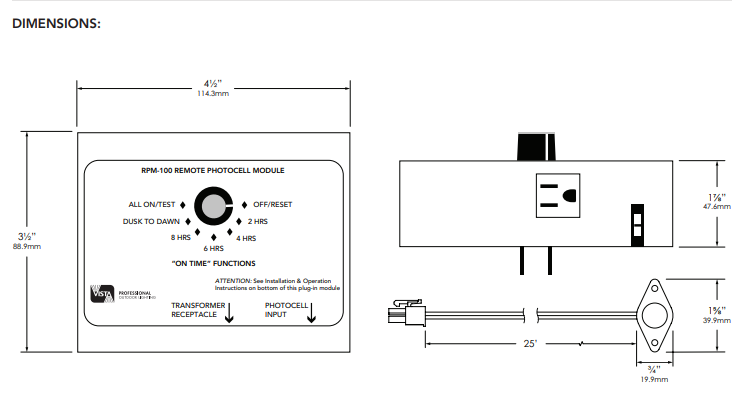 Vista Outdoor Lighting RPM-100 The Control Module - Atlantic Lighting