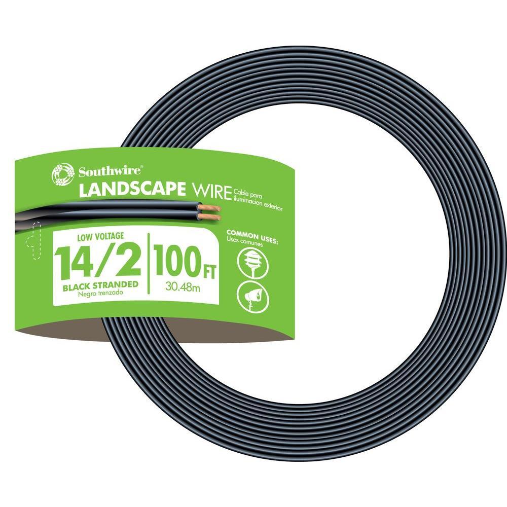 Southwire SWLW14100 55213243 14/2 Low Voltage Outdoor Landscape Lighting Cable, 100-Feet - Atlantic Lighting